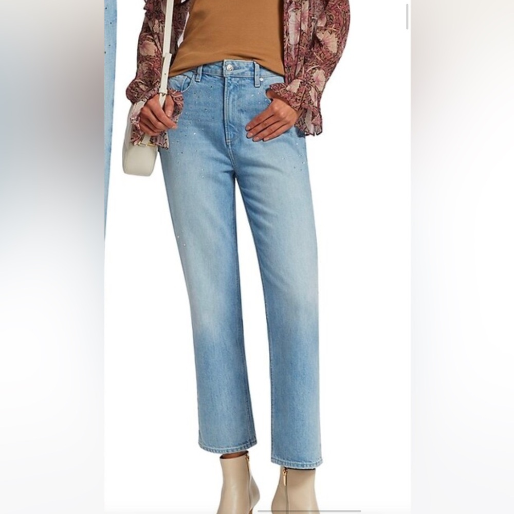 NWT Paige Denim High Rise Straight Sparkle 34